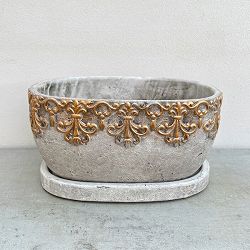 アラベスク・オーバルポットL（QO-09） 4個セット