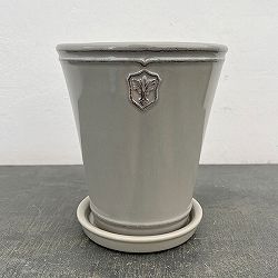 クリスマスローズ専用鉢：Rose de Noel Parfaite（グレー）　Mサイズ（5号）・皿付