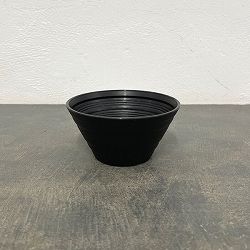 セラアート平鉢ブラック4号サイズ穴あり 10個セット