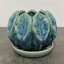 ソル：リブM　ブルー4590（直径14cm）・皿付