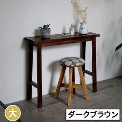 [送料無料]焼杉スツール風スタンド  ダークブラウン大サイズ1個（YT-8068Y-DBR）（幅 800×奥行 270×高さ 680mm）