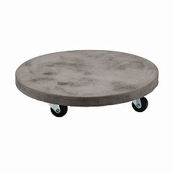 [送料無料]セメント製キャスター付きプランターキャリー36cm　1台　グレー（TR360GRY）