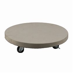 [送料無料]セメント製キャスター付きプランターキャリー36cm　1台　アンティークホワイト（TR360WHT）