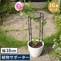 [送料無料]アイアン製植物サポーター （幅18）16本セット （IF-N0050-16P）
