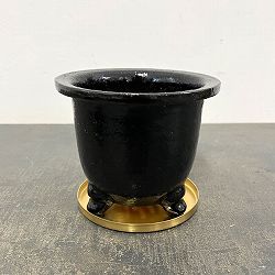 RAKU プランター K-105（直径約14cm）・受け皿付き