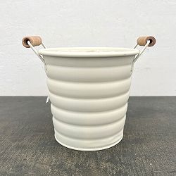 メタルソーホワイトL（直径17cm 高さ15.5cm）
