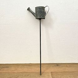 ブリキガーデンピック：ジョーロポット（直径8、高さ57.5cm）（BAGG1004）