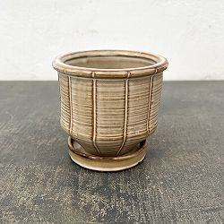 エンシェント ポット アンド ソーサー Sサイズ アイボリー（直径10cm、高さ19.2cm）