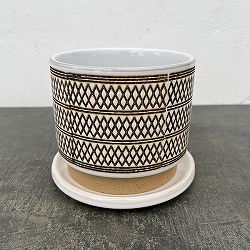 ドローセカンド ポット アンド ソーサー Mサイズ（直径17.4cm×高さ14.4cm）