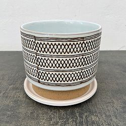 ドローセカンド ポット アンド ソーサー Lサイズ（直径19.5cm×高さ16.7cm）
