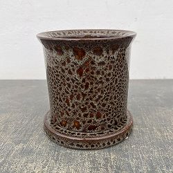 フレック ポット アンド ソーサー：グレー／Mサイズ（直径13.5cm、高さ14cm）