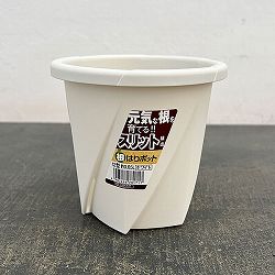 根はりポット 12型（直径12.0cm、高さ11.4cm、容量0.65L）ホワイト 10個セット