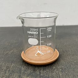 HARIO ビーカーの穴あき鉢 200ml 鉢皿付き（適応号数2～2.5号、直径67cm、高さ90cm）