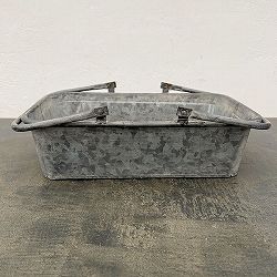 ブリキハンドル付きレクトバスケット Sサイズ（BAGG4001S）