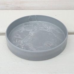 樹脂製ソーサー・シティPRO皿／SSグレー（直径9cm×高さ1.5cm） 2個セット
