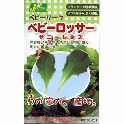 ベビーリーフの種：ベビーロッサー サニーレタス  4袋セット[周年まき可能 タネ]