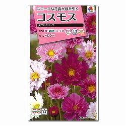 コスモス：ダブルクリック（花色ミックス）  2袋セット[タキイ 花タネ]