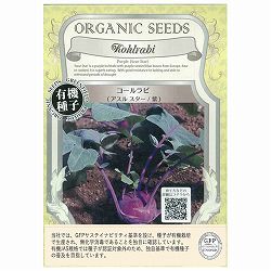 野菜の種：有機種子　コールラビ（アスル スター紫） 2袋セット[タネ]