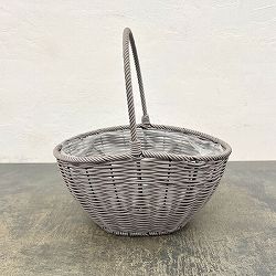 ガンセトオーバルバスケットGY（KM828）幅28cm、高さ13cm