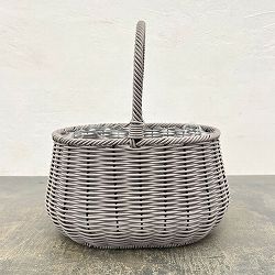 ガンセトバスケットLGY（KM824）幅28.5cm、高さ14.5cm
