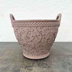 ミニローズハンドルバスケットL-BE / ベージュ（FC060BE）幅30cm、高さ21cm