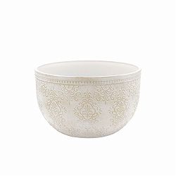 アイリスパターンボウルIG / アイボリー×ゴールド（FC065IG）直径25.5cm、高さ15.5cm