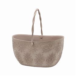 アイリスパターンバスケットBE / ベージュ（FC066BE）幅28.5ｃｍ、高さ14.5cm