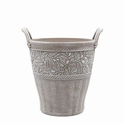 アンダルシアオリーブトールS-DB / ダークブラウン（FC071DB）高さ25cm、直径21cm［樹脂鉢］
