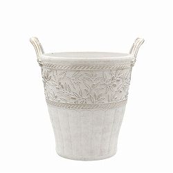 アンダルシアオリーブトールS-WH / ホワイト（FC071WH）高さ25cm、直径21cm［樹脂鉢］