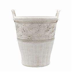 アンダルシアオリーブトールL-WH / ホワイト（FC072WH）高さ29cm、直径24cm［樹脂鉢］