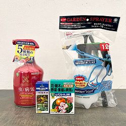 はじめてのバラ栽培に・基本の薬剤3種とスプレー１Lのセット（病気予防と治療用・ベニカXネクストスプレー　サプロール　ベンレート　噴霧器1リットルサイズ）