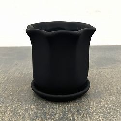 ルーアン：黒S（直径約10.5cm）・皿付き
