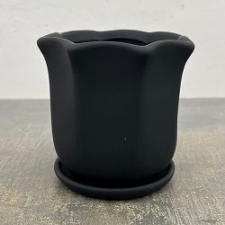 ルーアン：黒M（直径約12.5cm）・皿付き