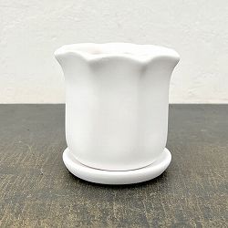 ルーアン：白S（直径約10.5cm）・皿付き