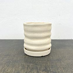 ピサロ：白マットS（直径約11cm）・受け皿付