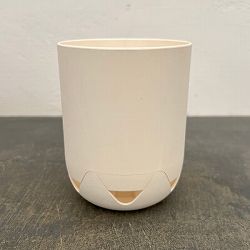 KAFUポットプランター　3号　胡粉色(ごふんいろ：アイボリー)