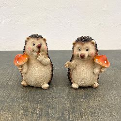 ハリネズミとキノコ2匹セット（15819）